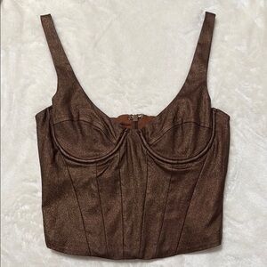 Fashion Nova Brown Corset Top